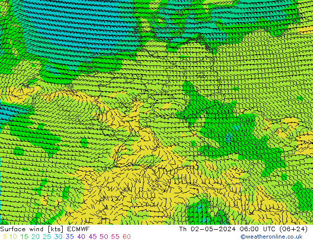 Bodenwind ECMWF Do 02.05.2024 06 UTC