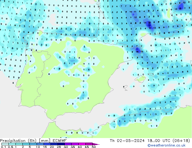 Z500/Rain (+SLP)/Z850 ECMWF Do 02.05.2024 00 UTC