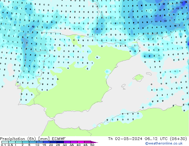 Z500/Rain (+SLP)/Z850 ECMWF Th 02.05.2024 12 UTC