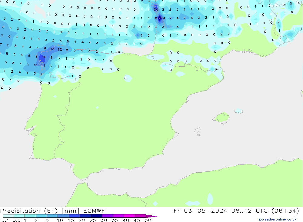 Z500/Rain (+SLP)/Z850 ECMWF Fr 03.05.2024 12 UTC