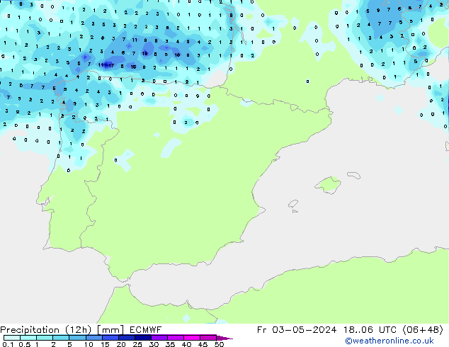 opad (12h) ECMWF pt. 03.05.2024 06 UTC