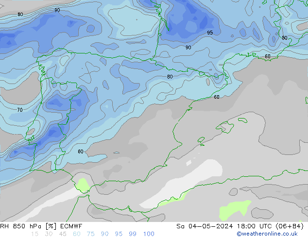 RH 850 hPa ECMWF  04.05.2024 18 UTC