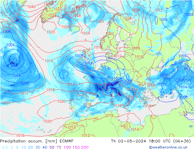 Nied. akkumuliert ECMWF Do 02.05.2024 18 UTC