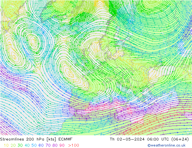  200 hPa ECMWF  02.05.2024 06 UTC