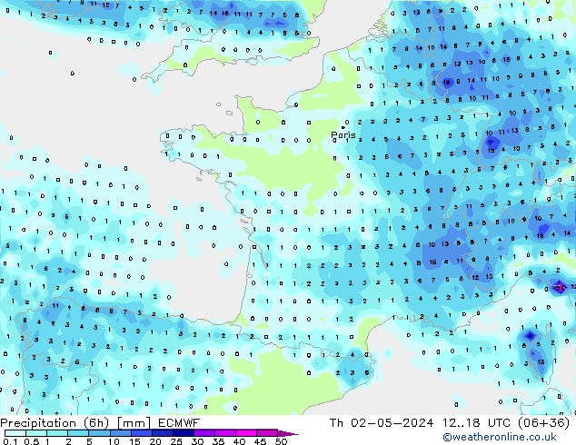 Z500/Rain (+SLP)/Z850 ECMWF Do 02.05.2024 18 UTC