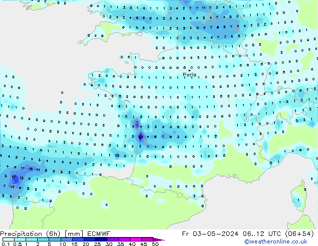 Z500/Regen(+SLP)/Z850 ECMWF vr 03.05.2024 12 UTC