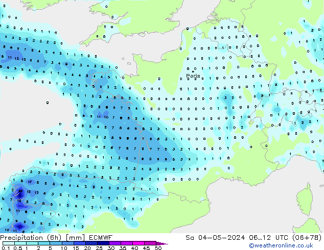 Z500/Rain (+SLP)/Z850 ECMWF Sa 04.05.2024 12 UTC