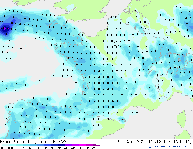 Z500/Rain (+SLP)/Z850 ECMWF сб 04.05.2024 18 UTC