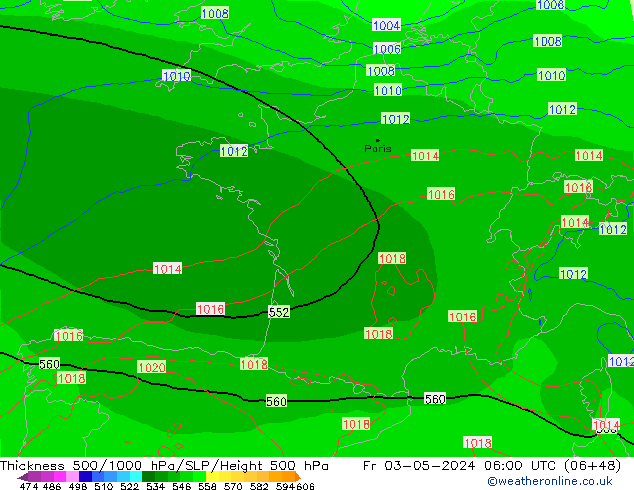 Thck 500-1000hPa ECMWF Fr 03.05.2024 06 UTC