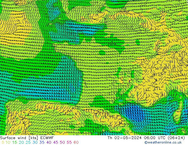 Bodenwind ECMWF Do 02.05.2024 06 UTC