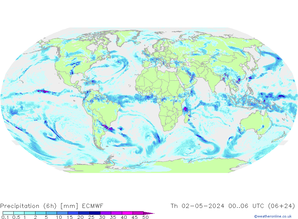 Z500/Yağmur (+YB)/Z850 ECMWF Per 02.05.2024 06 UTC