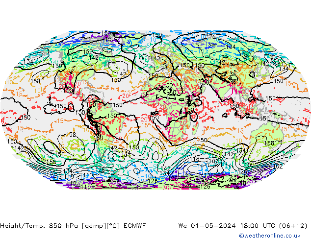 Z500/Rain (+SLP)/Z850 ECMWF mer 01.05.2024 18 UTC