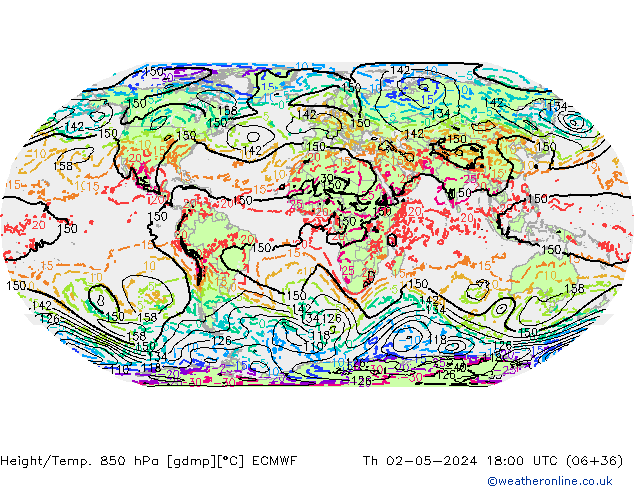 Z500/Rain (+SLP)/Z850 ECMWF Th 02.05.2024 18 UTC