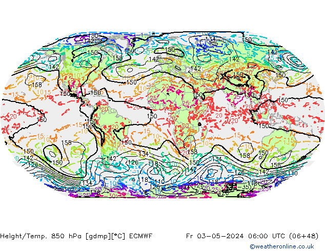 Z500/Rain (+SLP)/Z850 ECMWF Pá 03.05.2024 06 UTC