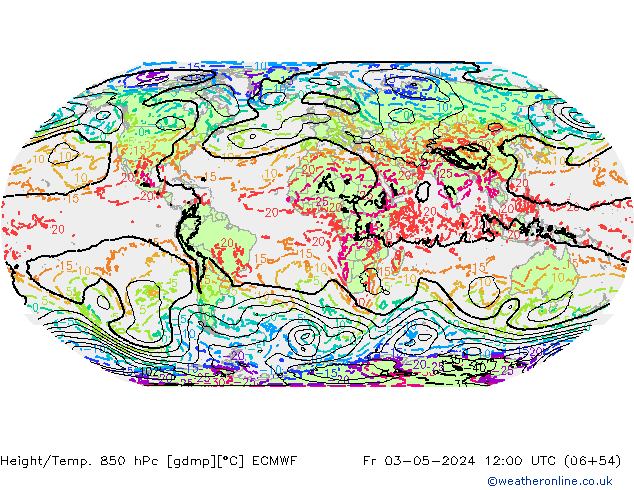 Z500/Rain (+SLP)/Z850 ECMWF  03.05.2024 12 UTC