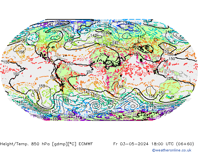 Z500/Rain (+SLP)/Z850 ECMWF Fr 03.05.2024 18 UTC