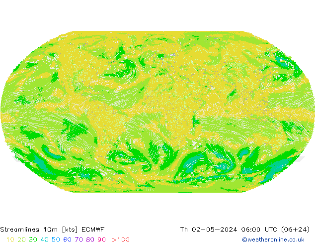 Stromlinien 10m ECMWF Do 02.05.2024 06 UTC