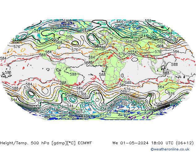 Z500/Rain (+SLP)/Z850 ECMWF mer 01.05.2024 18 UTC