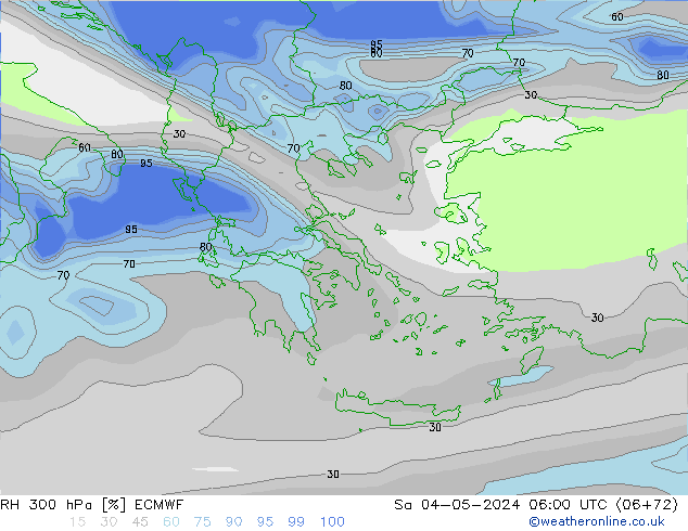 RH 300 hPa ECMWF so. 04.05.2024 06 UTC