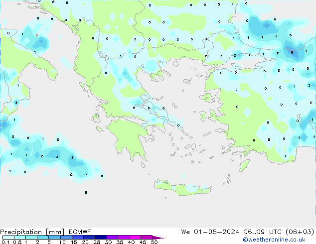 precipitação ECMWF Qua 01.05.2024 09 UTC