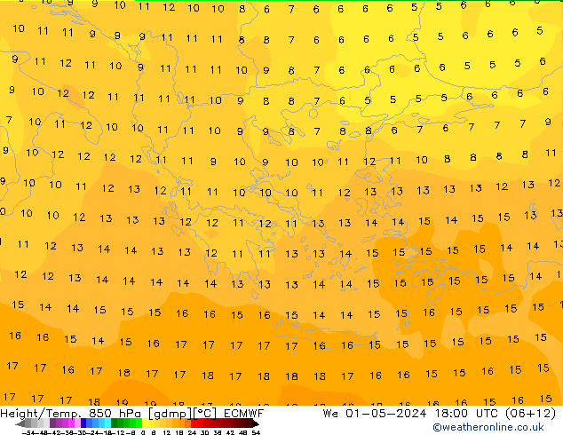 Z500/Rain (+SLP)/Z850 ECMWF Mi 01.05.2024 18 UTC