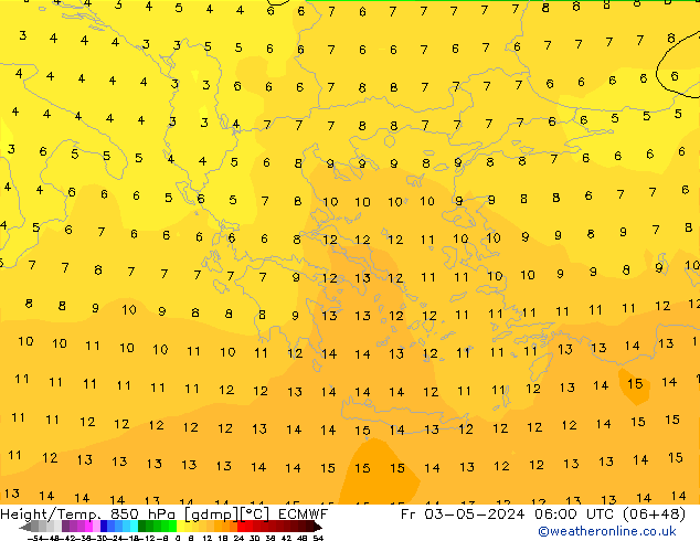 Z500/Rain (+SLP)/Z850 ECMWF pt. 03.05.2024 06 UTC