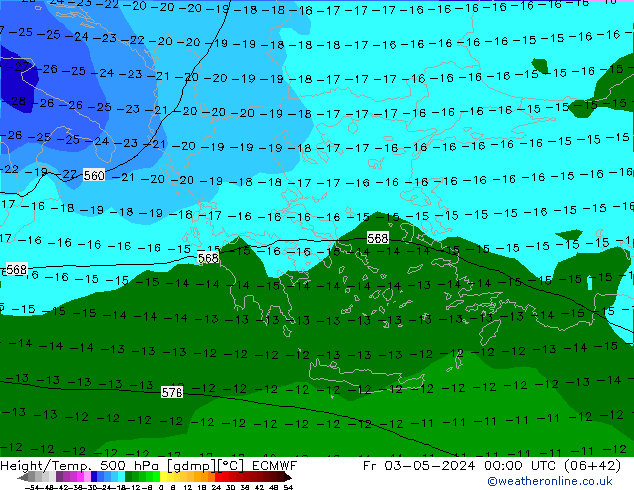 Z500/Rain (+SLP)/Z850 ECMWF ven 03.05.2024 00 UTC