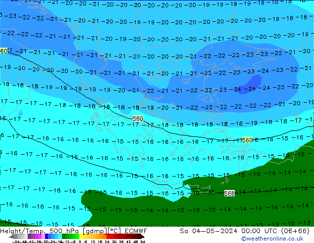 Z500/Rain (+SLP)/Z850 ECMWF so. 04.05.2024 00 UTC