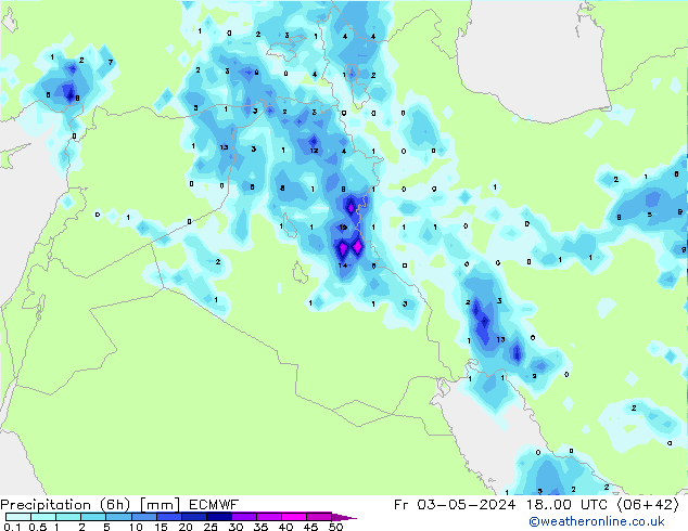 Z500/Rain (+SLP)/Z850 ECMWF ven 03.05.2024 00 UTC