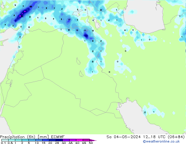 Z500/Yağmur (+YB)/Z850 ECMWF Cts 04.05.2024 18 UTC