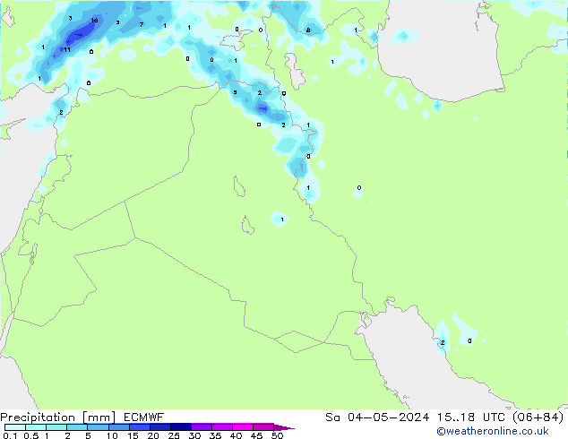 Precipitazione ECMWF sab 04.05.2024 18 UTC