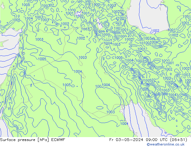 Surface pressure ECMWF Fr 03.05.2024 09 UTC