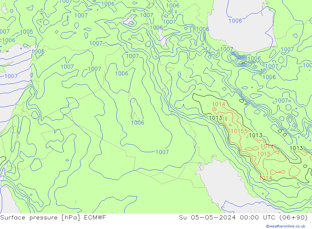 Surface pressure ECMWF Su 05.05.2024 00 UTC