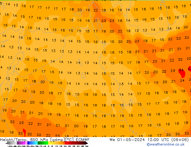 Z500/Rain (+SLP)/Z850 ECMWF St 01.05.2024 12 UTC