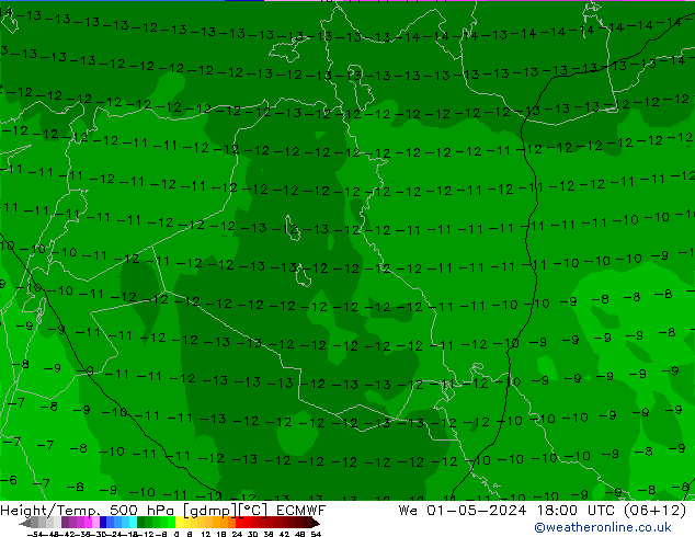 Z500/Rain (+SLP)/Z850 ECMWF ср 01.05.2024 18 UTC