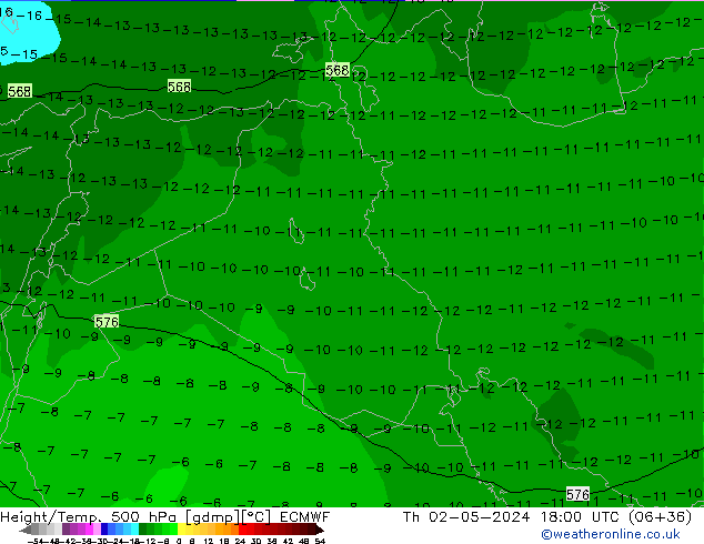 Z500/Rain (+SLP)/Z850 ECMWF Do 02.05.2024 18 UTC