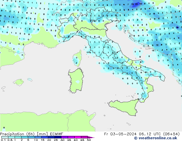 Z500/Rain (+SLP)/Z850 ECMWF Fr 03.05.2024 12 UTC