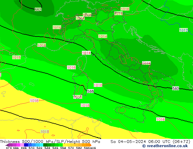 Thck 500-1000hPa ECMWF Sáb 04.05.2024 06 UTC