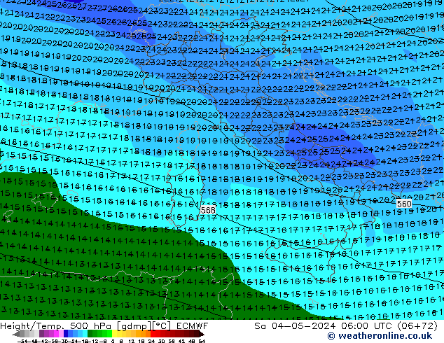 Z500/Regen(+SLP)/Z850 ECMWF za 04.05.2024 06 UTC