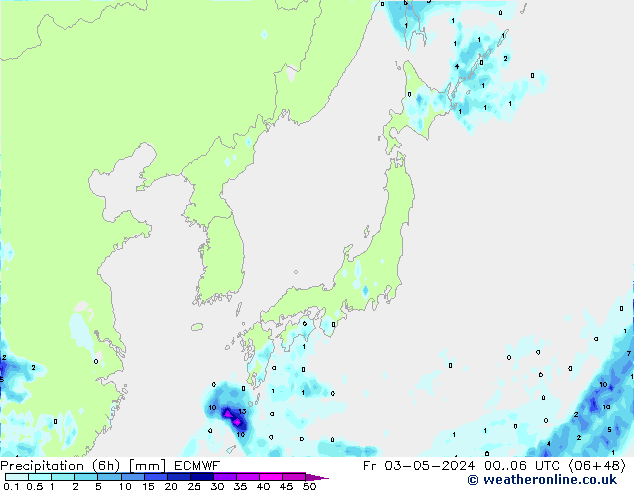 Z500/Rain (+SLP)/Z850 ECMWF Fr 03.05.2024 06 UTC