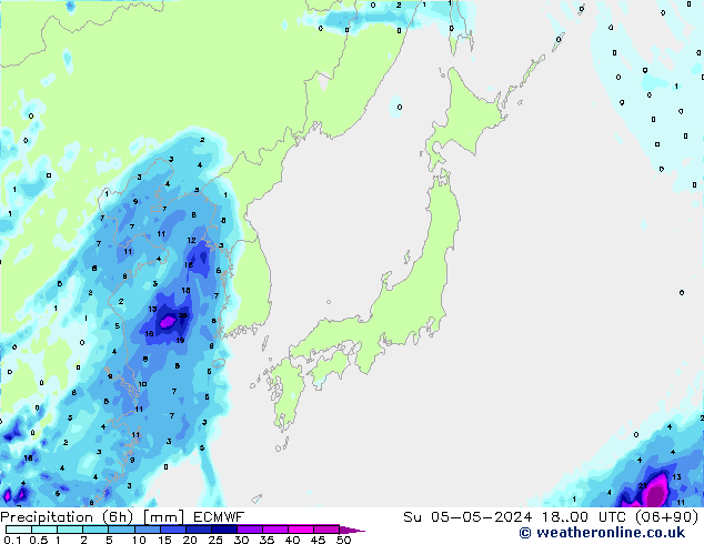 Z500/Rain (+SLP)/Z850 ECMWF dim 05.05.2024 00 UTC