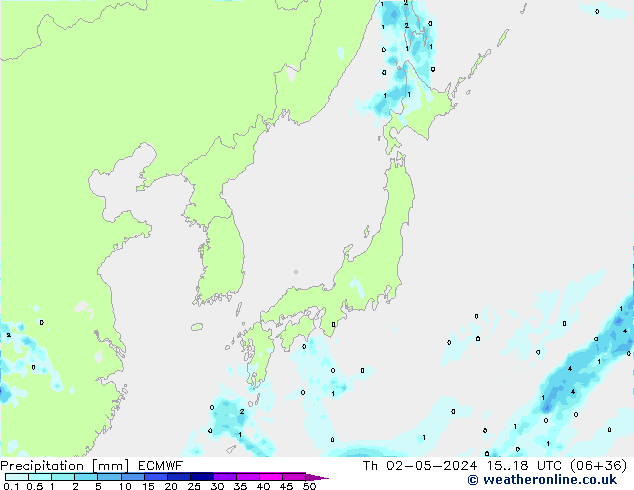 Precipitation ECMWF Th 02.05.2024 18 UTC