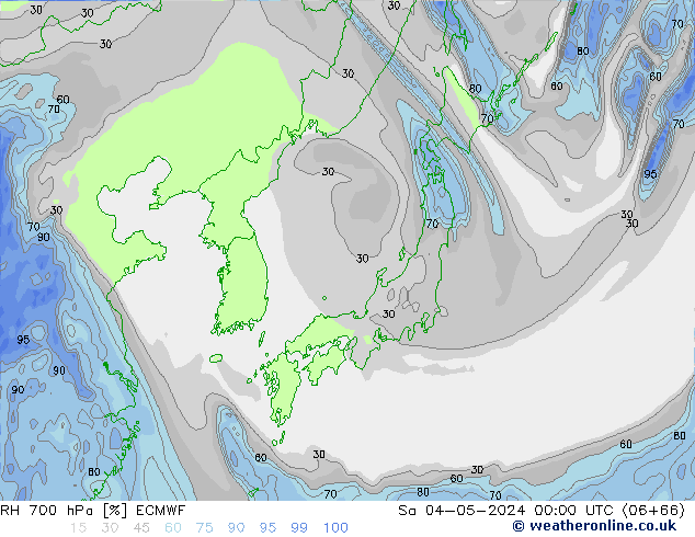 RV 700 hPa ECMWF za 04.05.2024 00 UTC