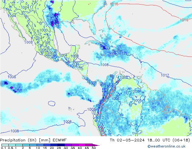 Z500/Rain (+SLP)/Z850 ECMWF Th 02.05.2024 00 UTC