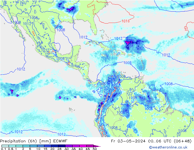 Z500/Rain (+SLP)/Z850 ECMWF Fr 03.05.2024 06 UTC