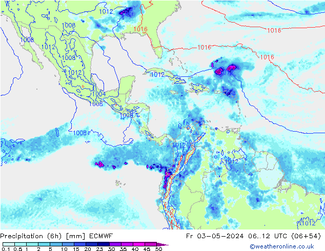 Z500/Rain (+SLP)/Z850 ECMWF пт 03.05.2024 12 UTC