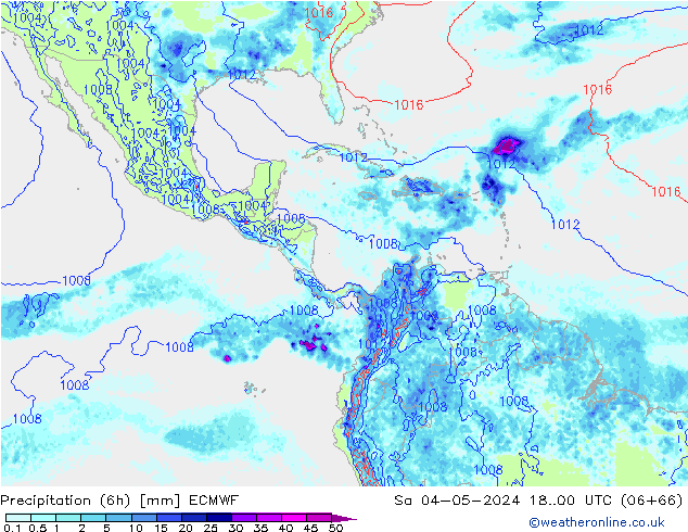 Z500/Rain (+SLP)/Z850 ECMWF сб 04.05.2024 00 UTC