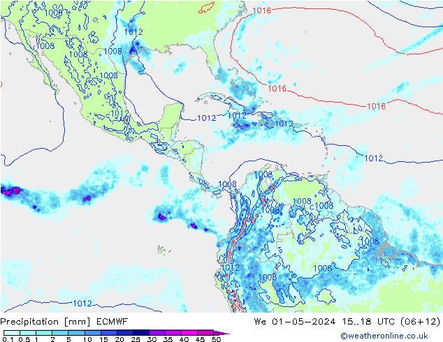 Precipitación ECMWF mié 01.05.2024 18 UTC
