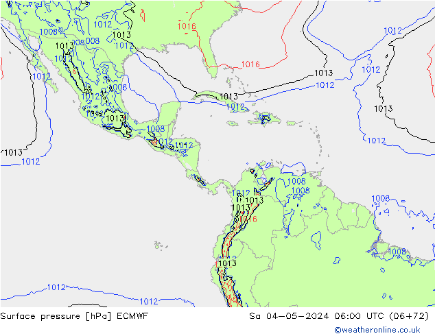 ciśnienie ECMWF so. 04.05.2024 06 UTC