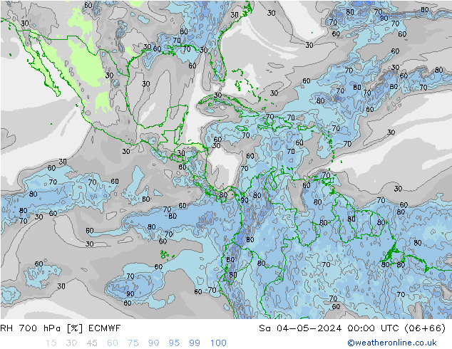 RH 700 hPa ECMWF Sa 04.05.2024 00 UTC